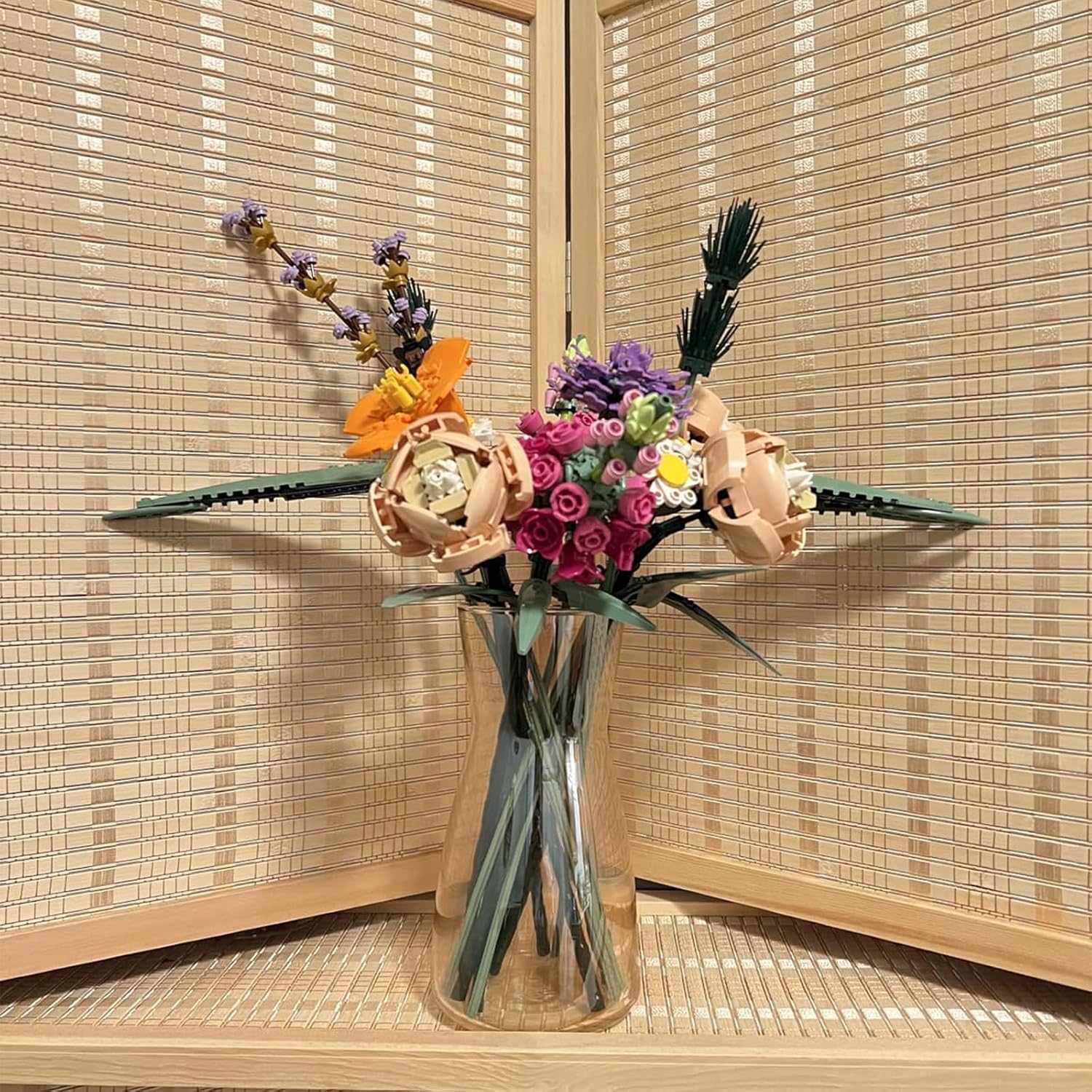 8 Inch Clear Glass Vase for Flowers, Modern Boho Table Decor - Image 7